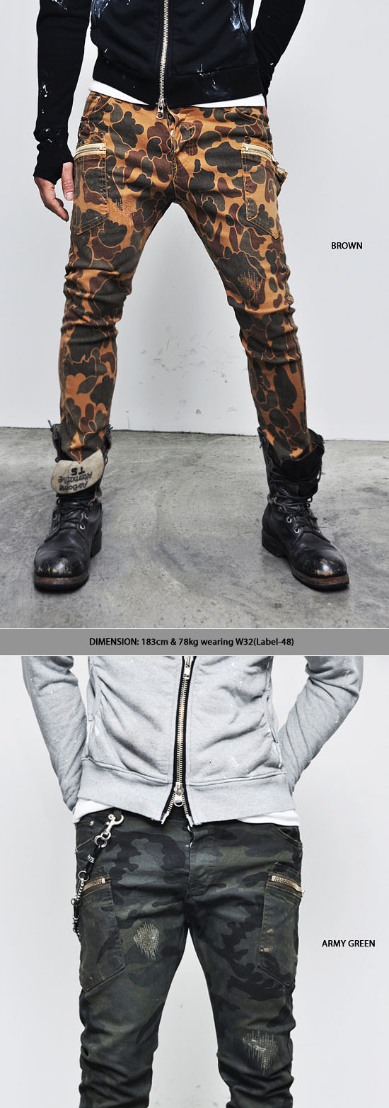 slim camo cargo pants mens