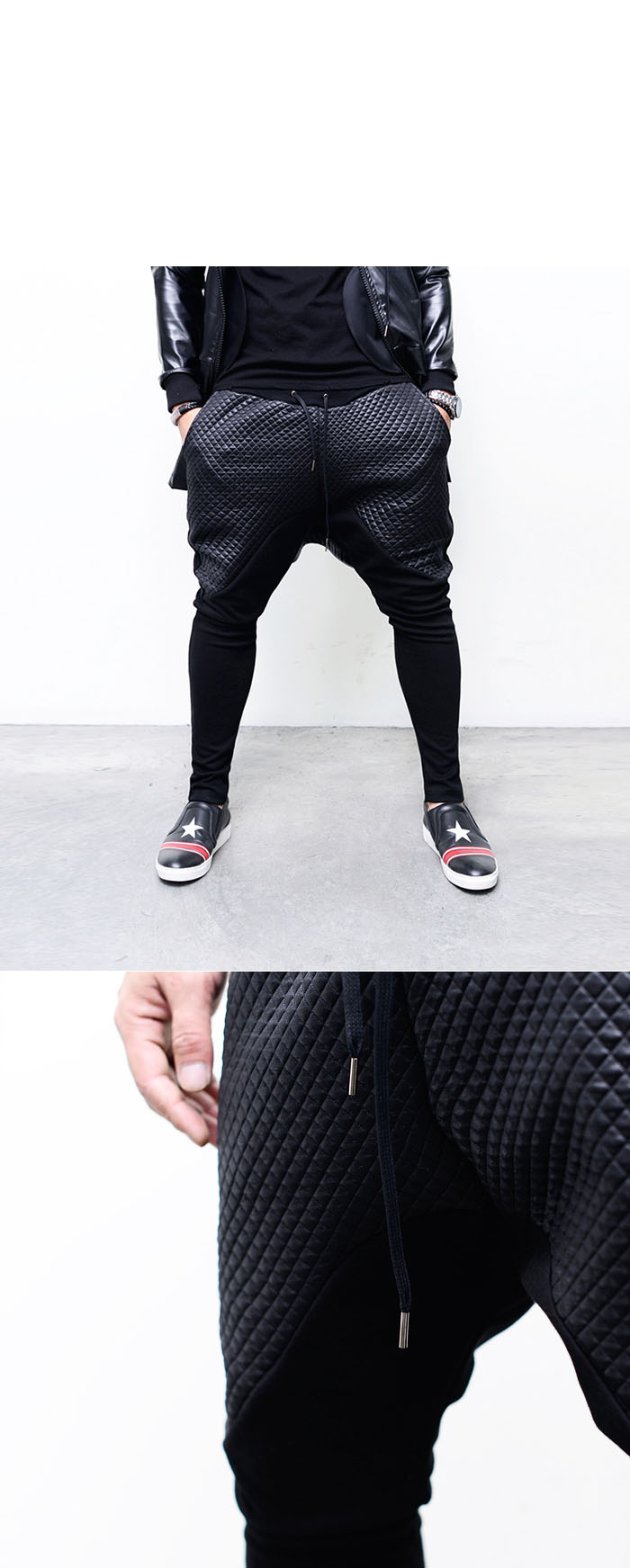 mens drop crotch sweatpants