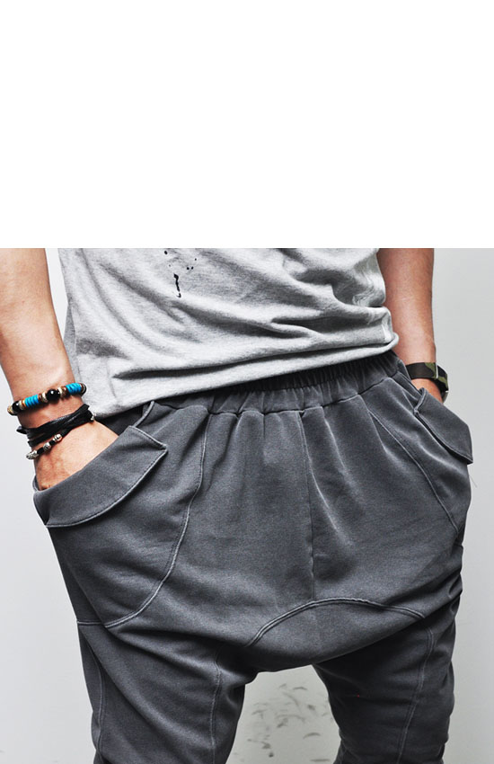 drop crotch sweatpants mens