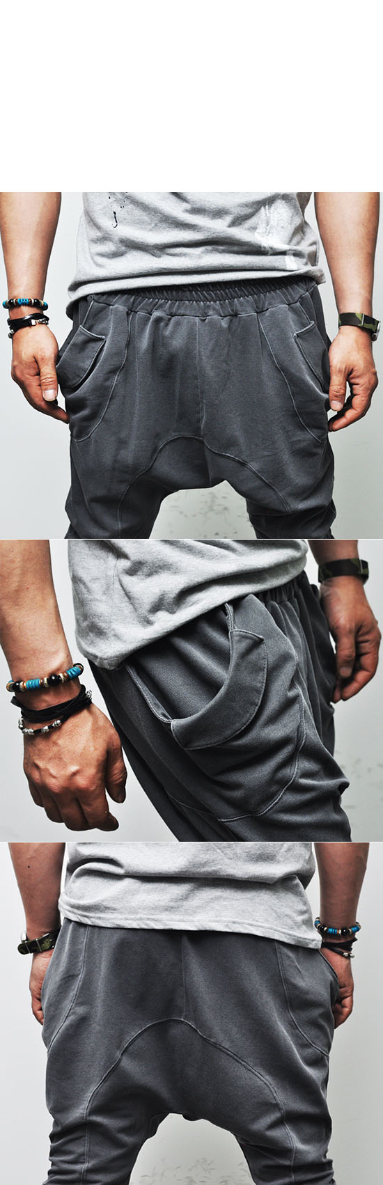 mens drop crotch sweatpants