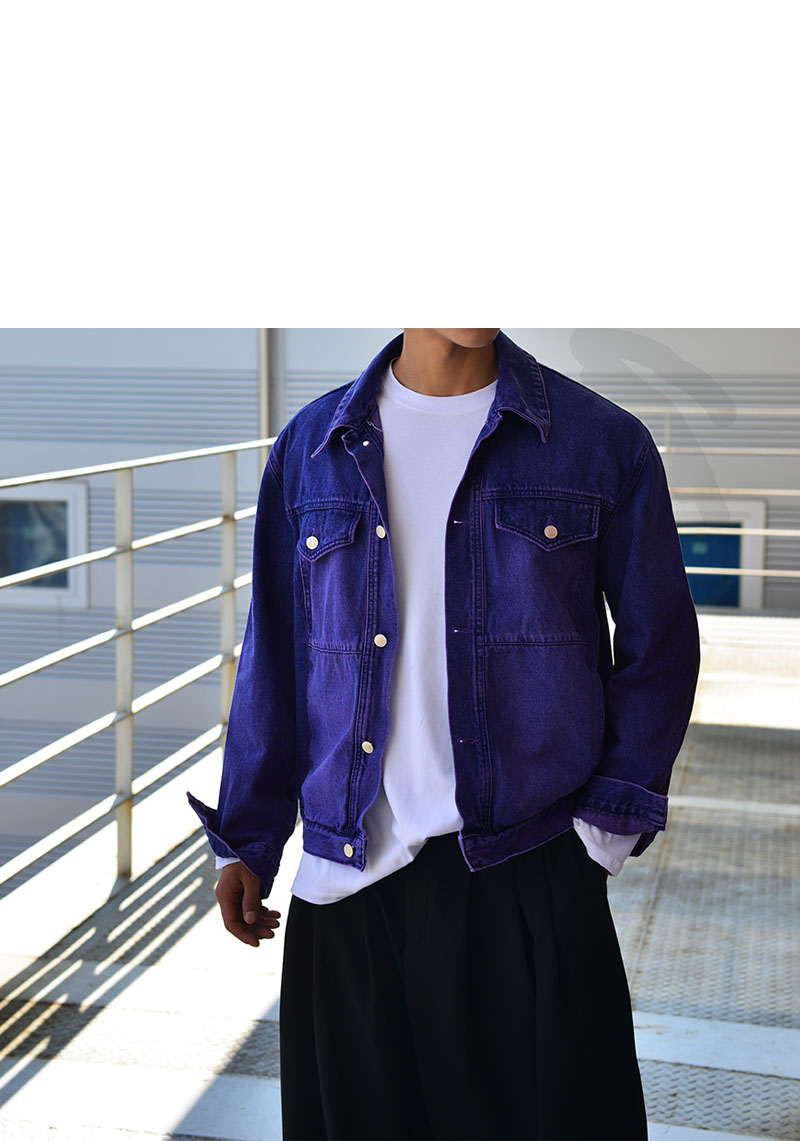 Outerwear :: Pigment Dying Retro Denim-Jacket 771