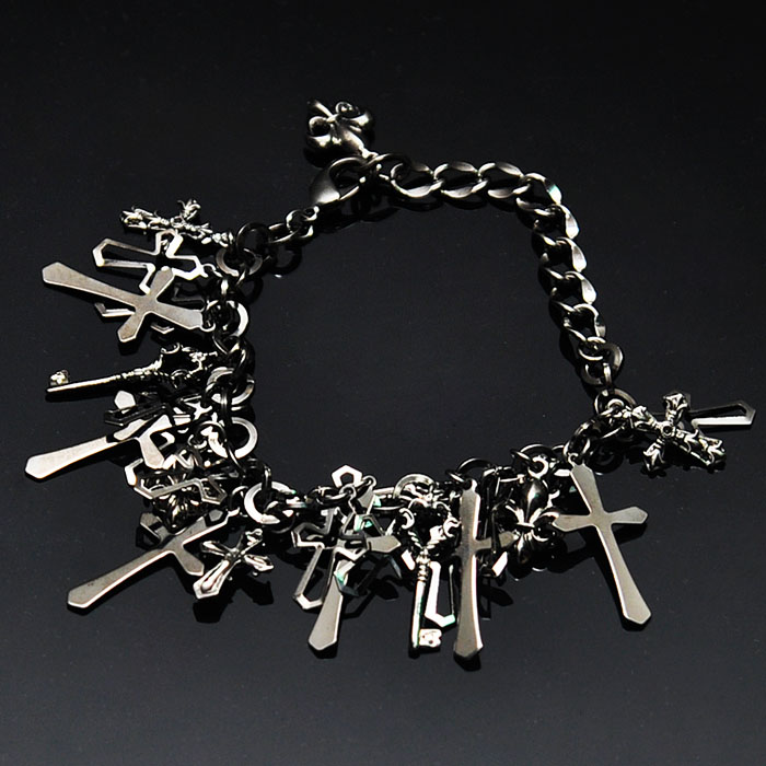 Dark Punk Gothic Edge Multi Charm-Bracelet 126