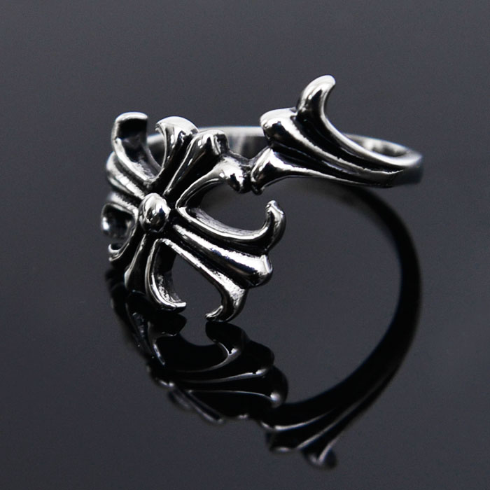 Accessories Rings Surgical Steel Gothic FlowerRing 43