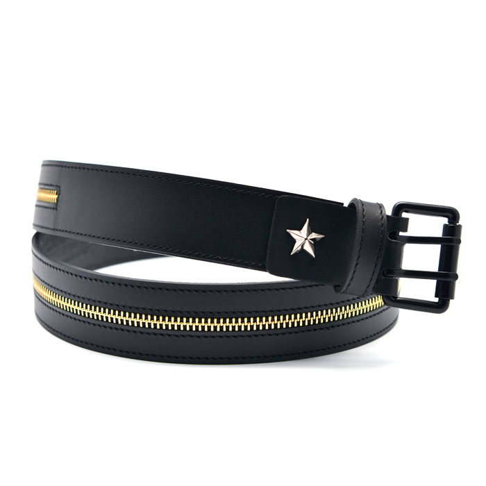 Silver Star Gold Zipper Designer-Belt 142