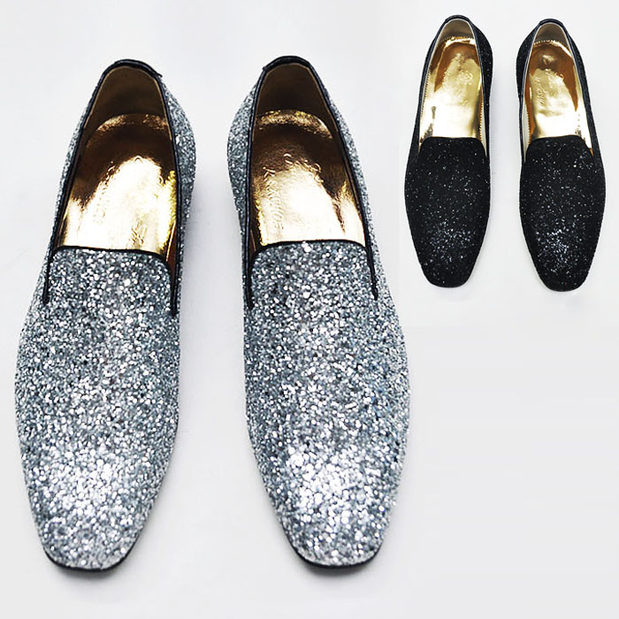 Lux Glittering Crystal Encrusted Slip On Loafer-Shoes 193