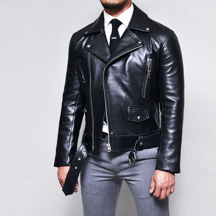 sleek leather jacket
