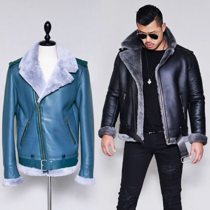 Shearling Belted Lambskin Rider-Leather 150
