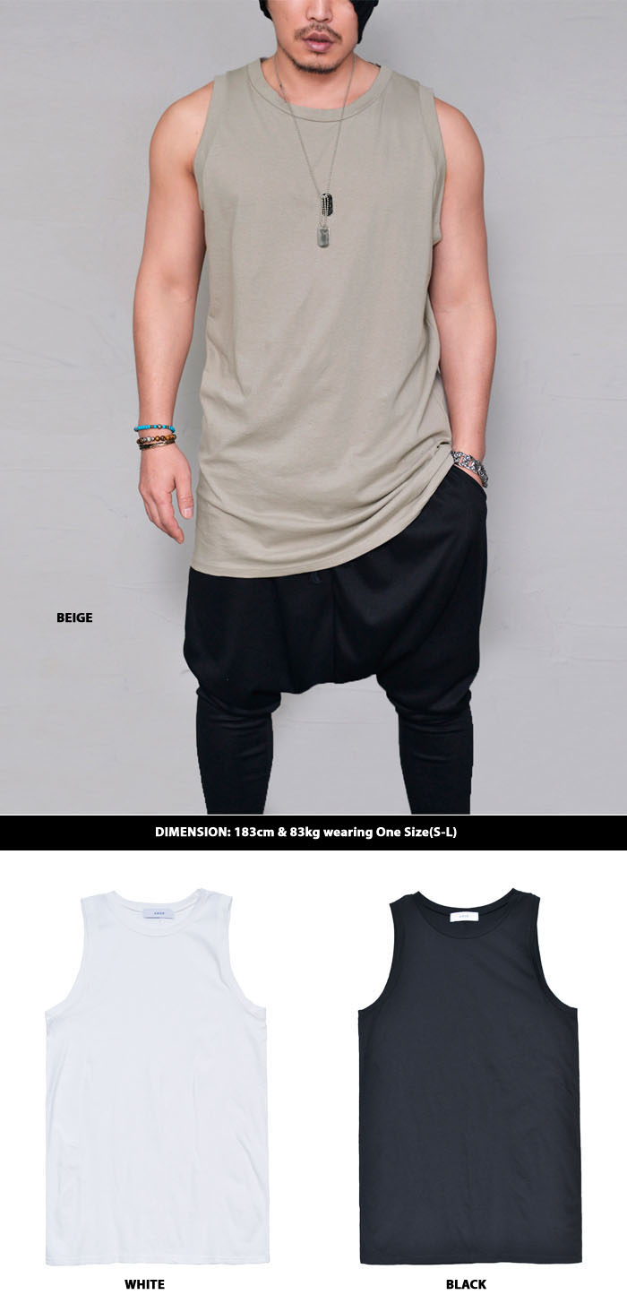 Tops :: Tanks :: Overfit Extra Long Undershirt-Tank 182 - GUYLOOK Men's ...