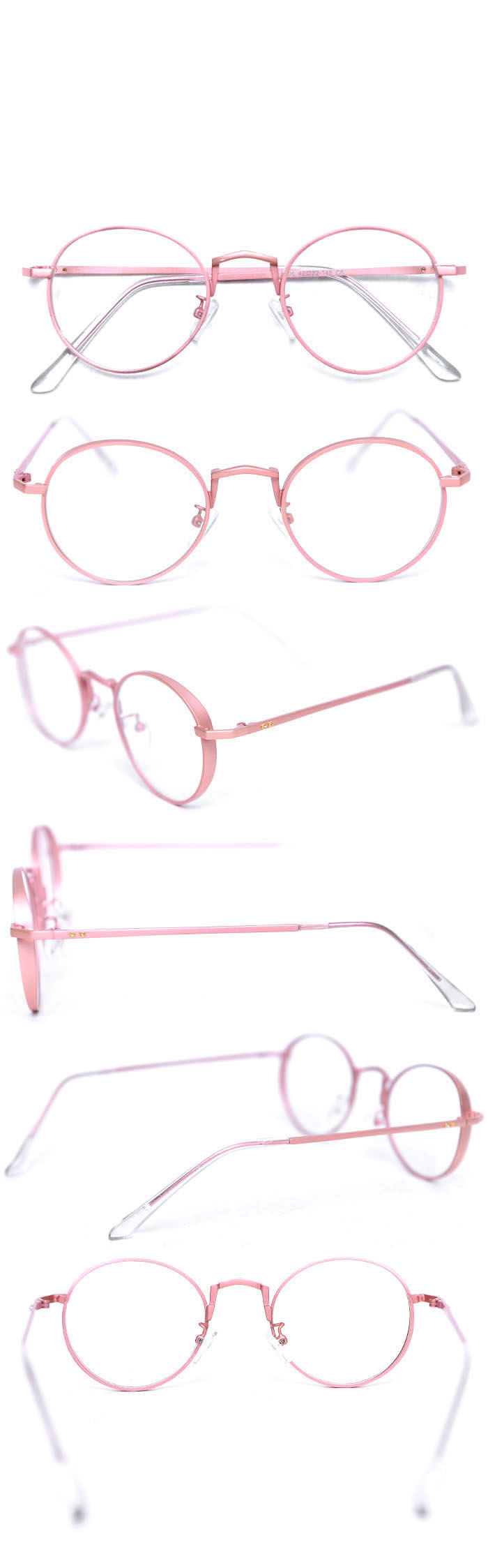 Accessories :: Sunglasses & Glasses :: Wide Frame Metal Round-Glasses 30