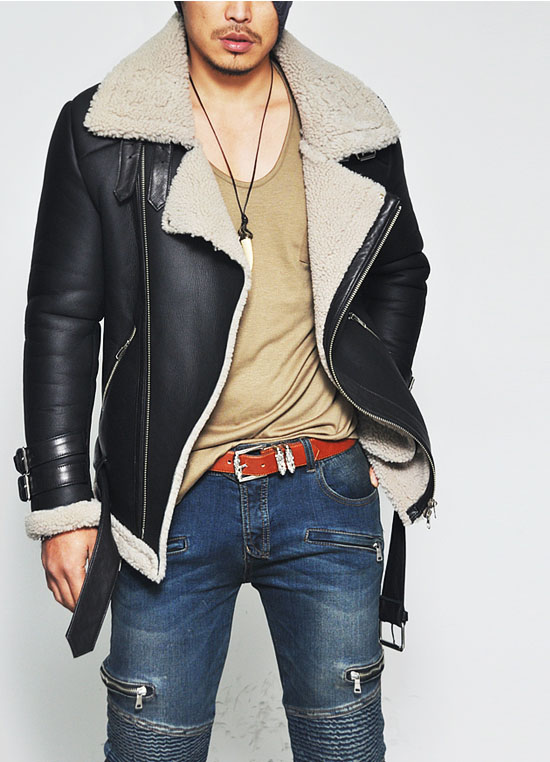 Outerwear :: Leather Jackets :: Premium 100% Lambskin Shearling AC ...