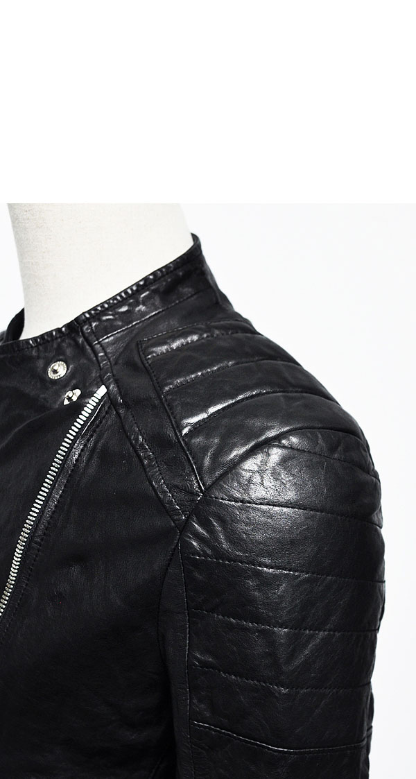 Outerwear :: Leather Jackets :: Designer Homme Seaming Crinkle Lambskin ...