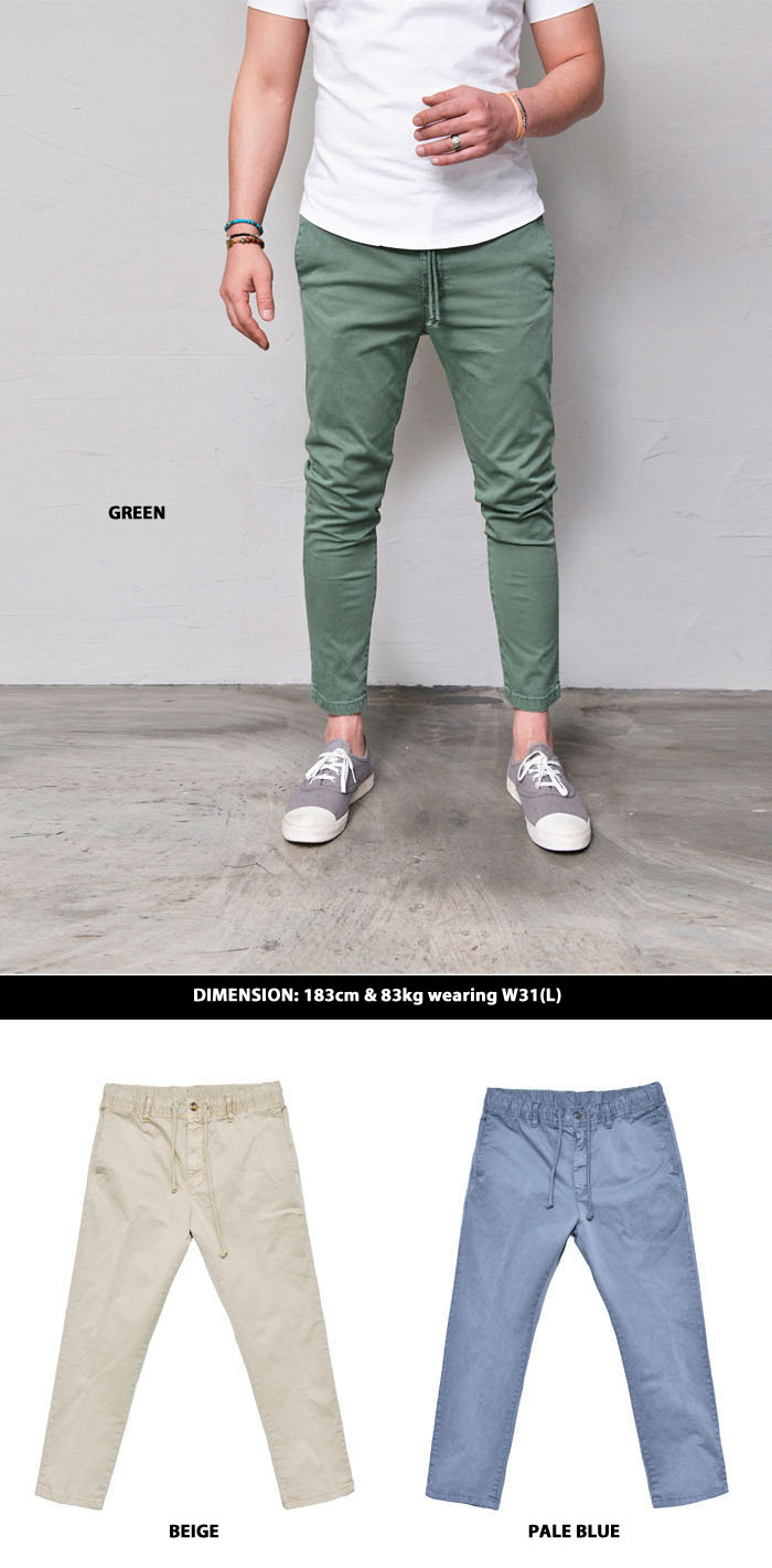 Sales :: Bottoms :: Last 1) Cropped Ankle Washing Banding-Pants 296 ...