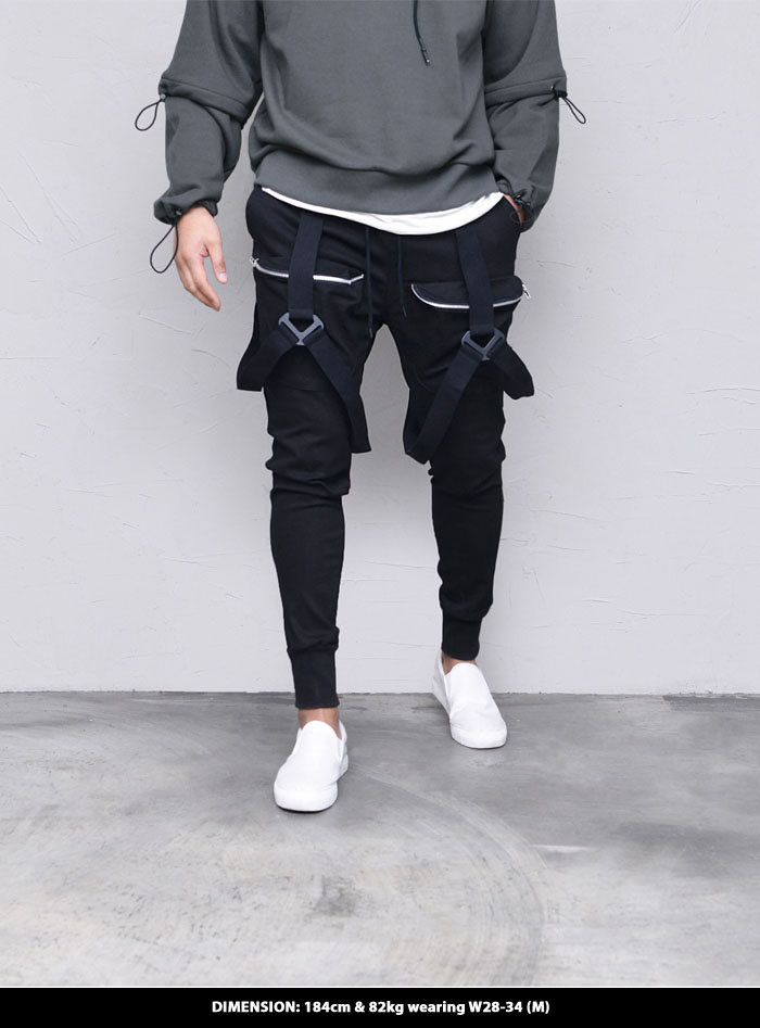 Bottoms :: Pants :: Triangle Buckle Cargo Jogger-Pants 553 - GUYLOOK ...