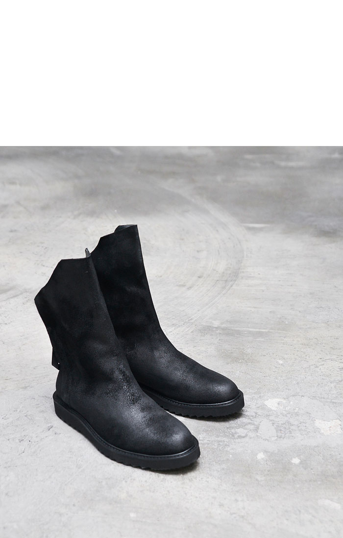 Shoes :: Avant-garde Wax Coated Suede Zipper Boots-Shoes 366 - GUYLOOK ...