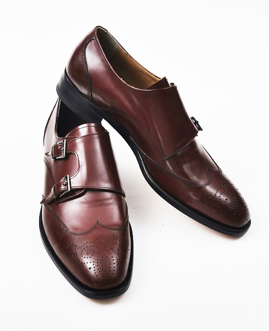 monk strap wingtip shoes