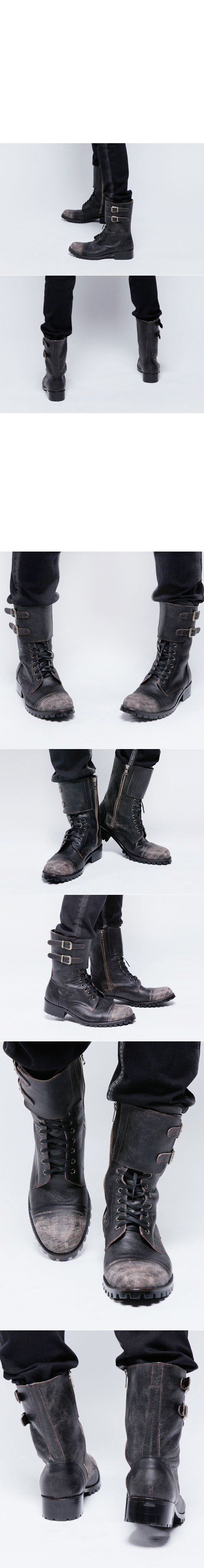 military biker boots