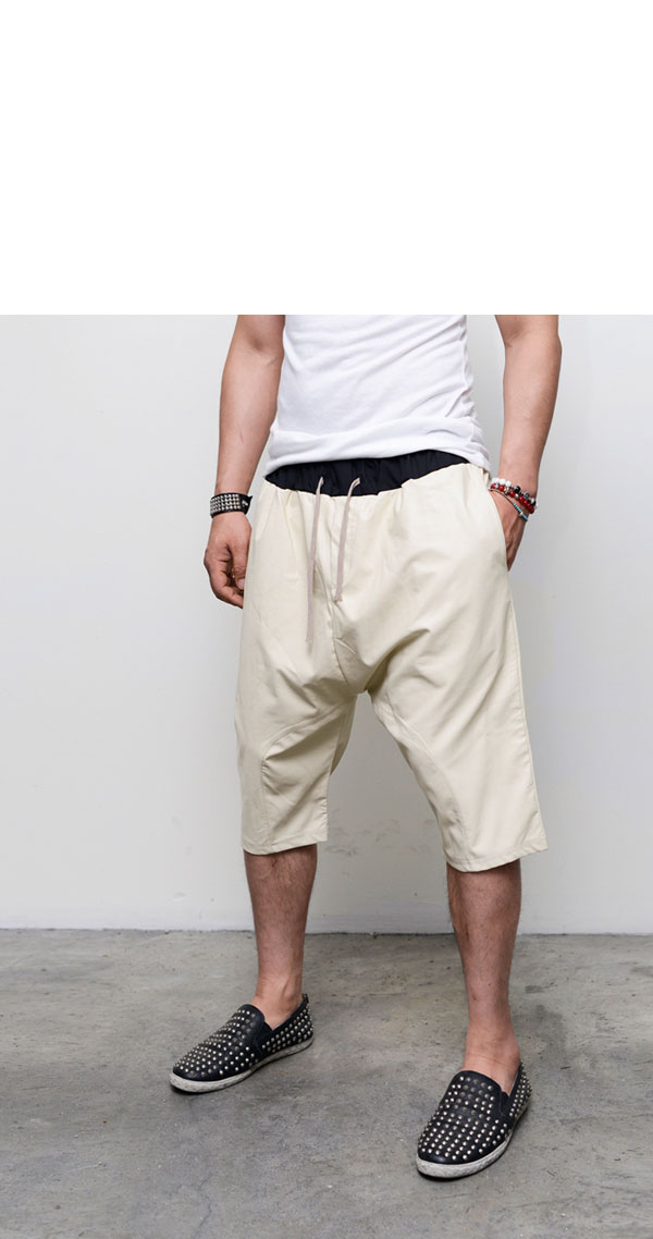 Mens Leather Low Crotch Baggy Shorts -Shorts 60 | Fast Fashion Mens ...