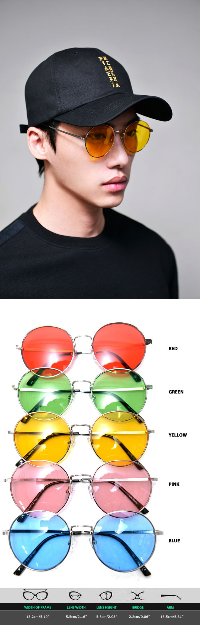 retro tinted sunglasses