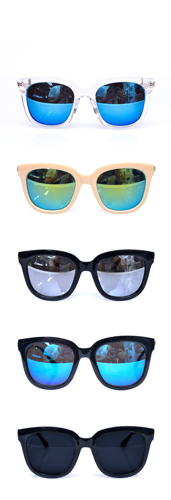 Accessories :: Sunglasses & Glasses :: Hip Big Teardrop Gold Arm Mirror ...