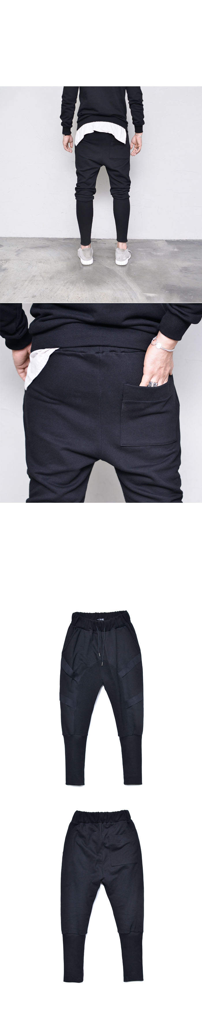 Bottoms :: Sweatpants :: Double Strap Ribbed Semi Baggy -Sweatpants 367 ...