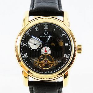 moon phase dial watch