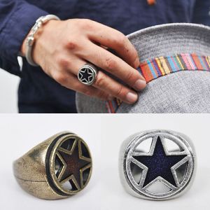 Funky Star Accent Vintage Ring-Ring 08
