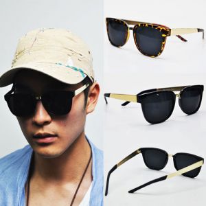 Lux-chic Gold Metal Contrast-Sunglasses 47