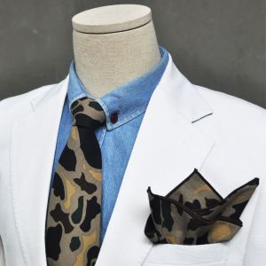 Camouflage Tie Handkerchief Set-Tie 43