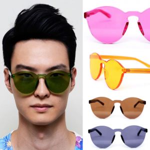 Seamingless Transparent Round Color Lense-Sunglasses 67