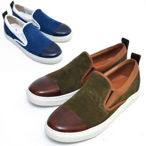 Contrast Toe Suede Slipon Loafer-Shoes 416