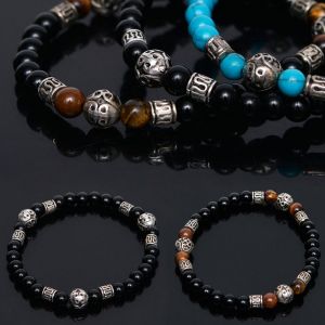 Onix Tiger-Eye Turquoise Gemstone Beads-Bracelet 290