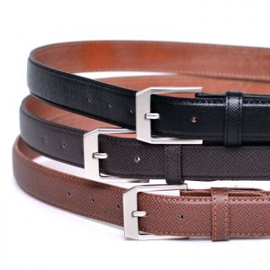 Matt Buckle Leather Dress-Belt 145