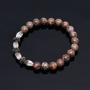 Apricot Flower Gemstone Beads-Bracelet 305