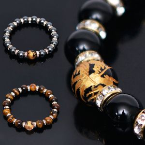 Gold Dragon Jewel Gemstone Beads-Bracelet 315