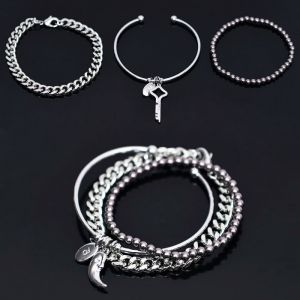 3pcs Cuff Chain Beads Mix Set-Bracelet 322