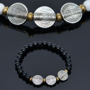 Triple Annual Ring Charm Beads-Bracelet 332