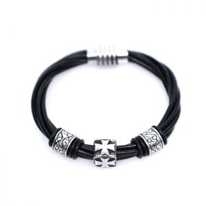 Rock-chic Leather Twist Magnetic Cuff-Bracelet 359