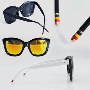 Stripe & Stud Accent Square-Sunglasses 102