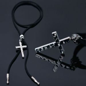 Tie-like Adjustable Cross-Necklace 308