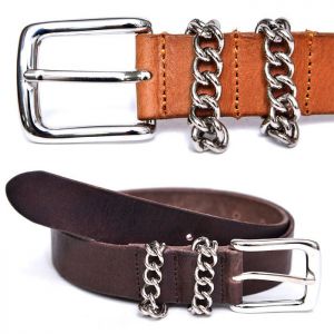 Unisex Chain Loop Cowhide-Belt 170