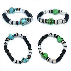 Turtle & Skull Coconut Beads-Bracelet 457