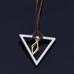 Gold Dia Triangle Long-Necklace 344