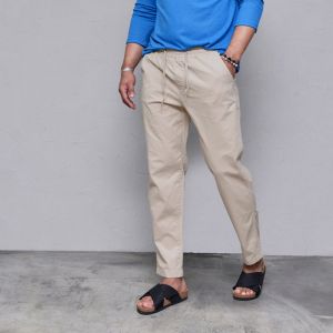 Softly Washed Light-weight Banding-Pants 446