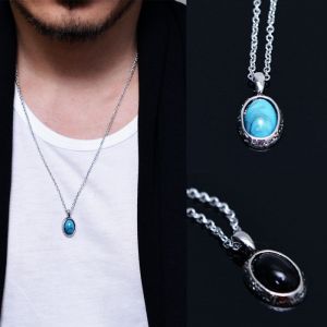 Teardrop Gemstone Necklace-Necklace 365