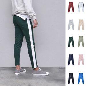 Contrast Line Slim Fit Gympants-Sweatpants 424
