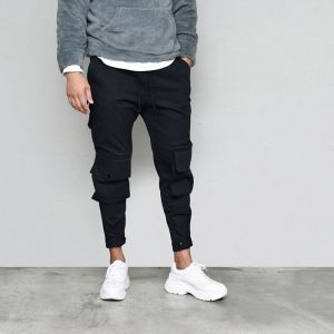 Knee Cargo Crop Button Jogger-Pants 636