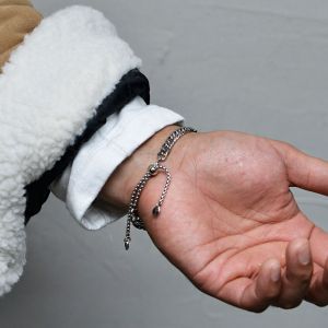 Convenient Tie-up Steel Cuff-Bracelet 508