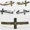 Antique Baroque Cross Charm-Braided Cuff-Bracelet 97