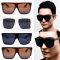 Oversized Square Frame Contrast Edge-Sunglasses 66