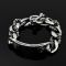 Lettering Flower Silver Chain Cuff-Bracelet 181